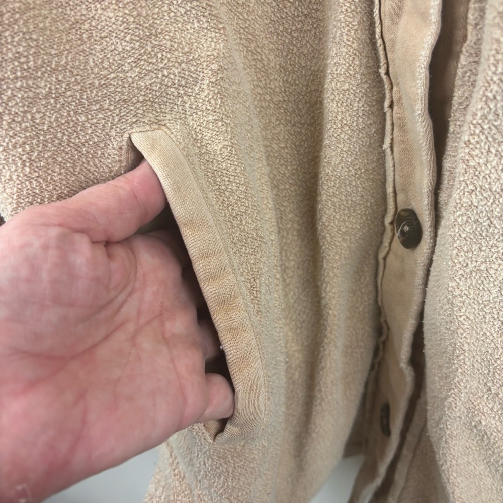 Free people Ruby Shacket distressed button front pockets size medium - Picture 8 of 13